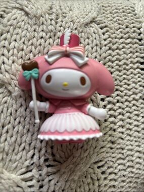 Sanrio My Melody Pink Dress Figurine with Mint Bow Wand